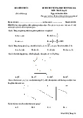 Đề thi thử tốt nghiệp THPT 2025 môn Toán cụm các trường THPT – Hải Dương có đáp án