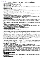 Tài liệu chuyền đề lượng tử ánh sáng | Vật Lí 12