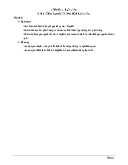 Chuyên đề tổng ba góc trong một tam giác