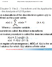 Chương 3: Z-Transform và Ứng Dụng trong Phân Tích Hệ LTI - CNTT 101 môn Xử lý tín hiệu số| Đại học Bách khoa Hà Nội