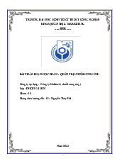 Quản trị chuỗi cung ứng Unilever | Đại học Kinh tế kỹ thuật công nghiệp