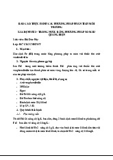 Các phương pháp phân tích môi trường | Công nghệ môi trường đại cương | Trường Đại học Khoa học Tự nhiên, Đại học Quốc gia Hà Nội