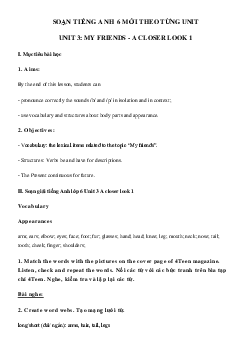 Tiếng Anh lớp 6 unit 3 A closer look 1