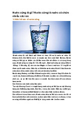 Nước cứng là gì? Nước cứng là nước có chứa nhiều các ion