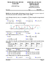 Đề giữa học kì 1 Toán 11 năm 2025 – 2026 trường THPT Lương Thế Vinh – Quảng Ninh