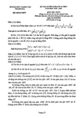 Đề tuyển sinh lớp 10 môn Toán (chuyên) năm 2025 – 2026 sở GD&ĐT Thanh Hóa