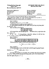 Đề thi và đáp án Phương pháp tính đề số 1 kỳ 2 năm học 2022-2023 | Trường Đại học Công nghệ, Đại học Quốc gia Hà Nội