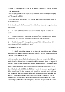 Bài tập tư pháp quốc tế chương 3 | Trường Đại Học Nội Vụ Hà Nội