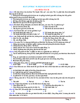 TOP 20 câu trắc nghiệm Lịch Sử 9 bài 10: Các nước Tây Âu (có đáp án)