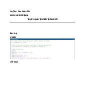 Thực hành - Bài 1 & 2 môn Truyền thông số | Học viện Công Nghệ Bưu Chính Viễn Thông