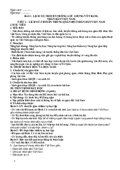 Giáo án Giáo dục Quốc phòng và An ninh 10 sách Kết nối tri thức với cuộc sống