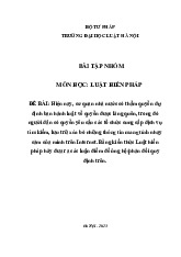 BÀI TẬP NHÓM MÔN HỌC: LUẬT HIẾN PHÁP | Trường Đại học Luật - Đại học Quốc gia Hà Nội