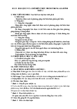 Giáo án Công nghệ 6 sách Chân trời sáng tạo Bài 5 Tiết 2