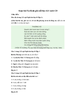 Soạn bài Tự đánh giá cuối học kì 1ngữ văn 10 sách Cánh Diều