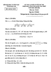 Đề lập đội tuyển thi HSG QG môn Toán THPT năm 2025 – 2026 sở GD&ĐT Đắk Lắk