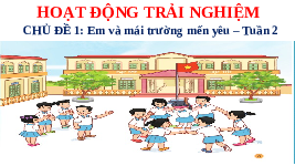 Giáo án điện tử Hoạt động trải nghiệm 2 Chủ đề 1 Cánh diều: Em và mái trường mến yêu