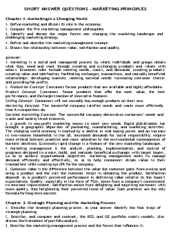 Đề cương ôn tập môn Marketing căn bản | Đại học Ngoại Thương