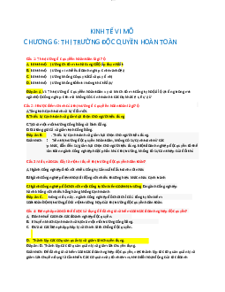 Bài tập Chương 6 có đáp án - Kinh tế vĩ mô | Trường Đại học Giao thông Vận Tải