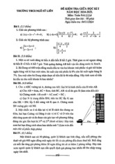Đề giữa học kì 1 Toán 9 năm 2024 – 2025 trường THCS Ngô Sỹ Liên – Hà Nội