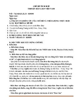 Giáo án chủ đề tích hợp truyện dân gian việt nam ngữ văn 10