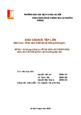 Báo cáo bài tập lớn Phân tích thiết kế hệ thống quản lý thư viện môn Phân tích thiết kế hệ thống thông tin | Trường Đại học Bách Khoa Hà Nội