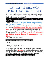 Bài tập về nhà môn Pháp luật đại cương | Trường đại học Mở Hà Nội