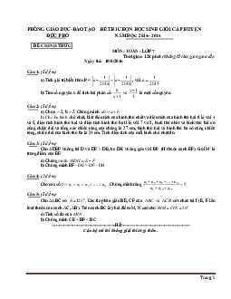 Tổng hợp 12 đề thi học sinh giỏi toán lớp 7 cấp huyện ( có đáp án )