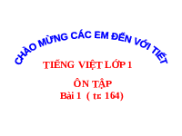 Giáo án điện tử Tiếng việt 1 bài 1 Chân trời sáng tạo : Ôn tập