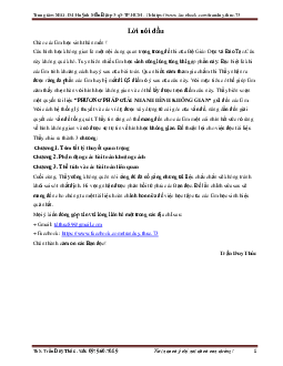 Phương pháp giải nhanh hình không gian – Trần Duy Thúc Toán 12