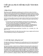 Chất nào sau đây là chất điện li yếu? Giải thích tại sao?