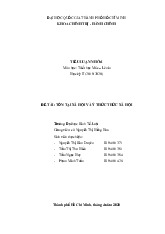 Tiểu luận đề tài : Tồn tại xã hội và ý thức xã hội | Trường Đại học Quốc Gia TPHCM