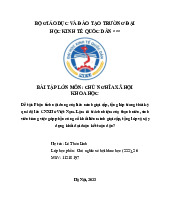 Bài tập lớn Phân Tích Liên Minh Giai Cấp và Trách Nhiệm Thanh Niên | Môn Chủ nghĩa xã hội khoa học - Đại học Kinh Tế Quốc Dân