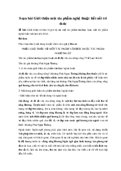 Soạn bài Giới thiệu một tác phẩm nghệ thuật (tiếp theo) | Ngữ văn 11 Kết nối tri thức