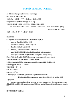 Lý thuyết và bài tập ancol – phenol