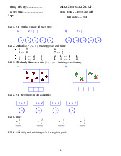 Đề thi giữa kỳ học kỳ 1 môn Toán lớp 1 năm học 2024 - 2025 - Đề số 2 | Bộ sách Cánh diều
