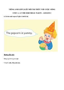 Unit 1 At my birthday party Lesson 3 trang 8 | Tiếng Anh 2 Global Success