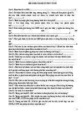 Đề cương môn Kinh tế vĩ mô  | Trường Đại học Kinh tế Quốc dân