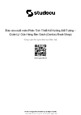 Báo cáo phân tích thiết kế hướng đối tượng | Đại học Điện lực