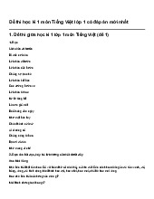 Đề thi học kì 1 môn Tiếng Việt lớp 1 có đáp án mới nhất