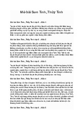 Mở bài Sơn Tinh, Thủy Tinh - Ngữ văn lớp 6