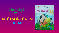 Giáo án điện tử Mĩ Thuật 1 Tuần 6+7 Kết nối tri thức: Ngôi nhà của em