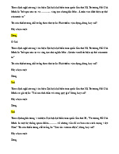 Câu hỏi đúng sai Môn Tư tưởng Hồ Chí Minh | Đại học Sư phạm Kỹ thuật Vĩnh Long