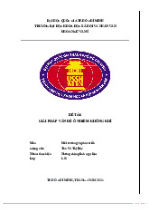Tiểu luận Giải Pháp Giảm Ô Nhiễm Không Khí môn Môi trường và phát triển  -  trường đại học Khoa học xã hội và nhân văn- Đại học Quốc Gia Thành phố Hồ Chí Minh