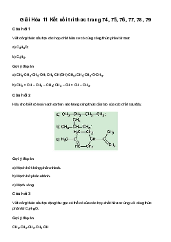 Hóa Học lớp 11 Bài 13: Cấu tạo hóa học hợp chất hữu cơ sách Kết Nối Tri Thức