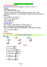 Các Dạng Toán 9 Kết Nối Tri Thức Bài 7 Căn Bậc Hai Và Căn Thức Bậc Hai