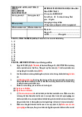 Đáp án đề thi học kỳ 2 năm học 2015-2016 | Môn Kiểm toán căn bản 1 - Đại học Sư phạm Kỹ thuật Thành phố Hồ Chí Minh