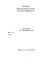 Bài tập nhóm quan điểm của Mác Lênin và tư tưởng Hồ Chí Minh thời kỳ quá độ lên Chủ nghĩa xã hội
