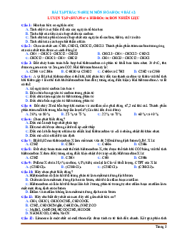 Bài tập trắc nghiệm môn hóa học 9 bài 42 Luyện tập: chương 4 Hiđrocacbon nhiên liệu (có đáp án)