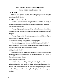 Báo cáo tổng hợp các bài thực hành Hóa lý | Đại học Đà Nẵng