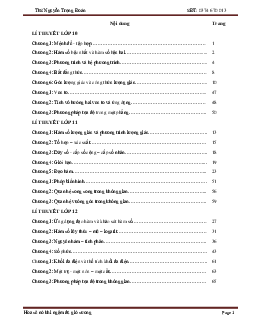 Tổng hợp lý thuyết Toán THPT – Nguyễn Trọng Đoàn